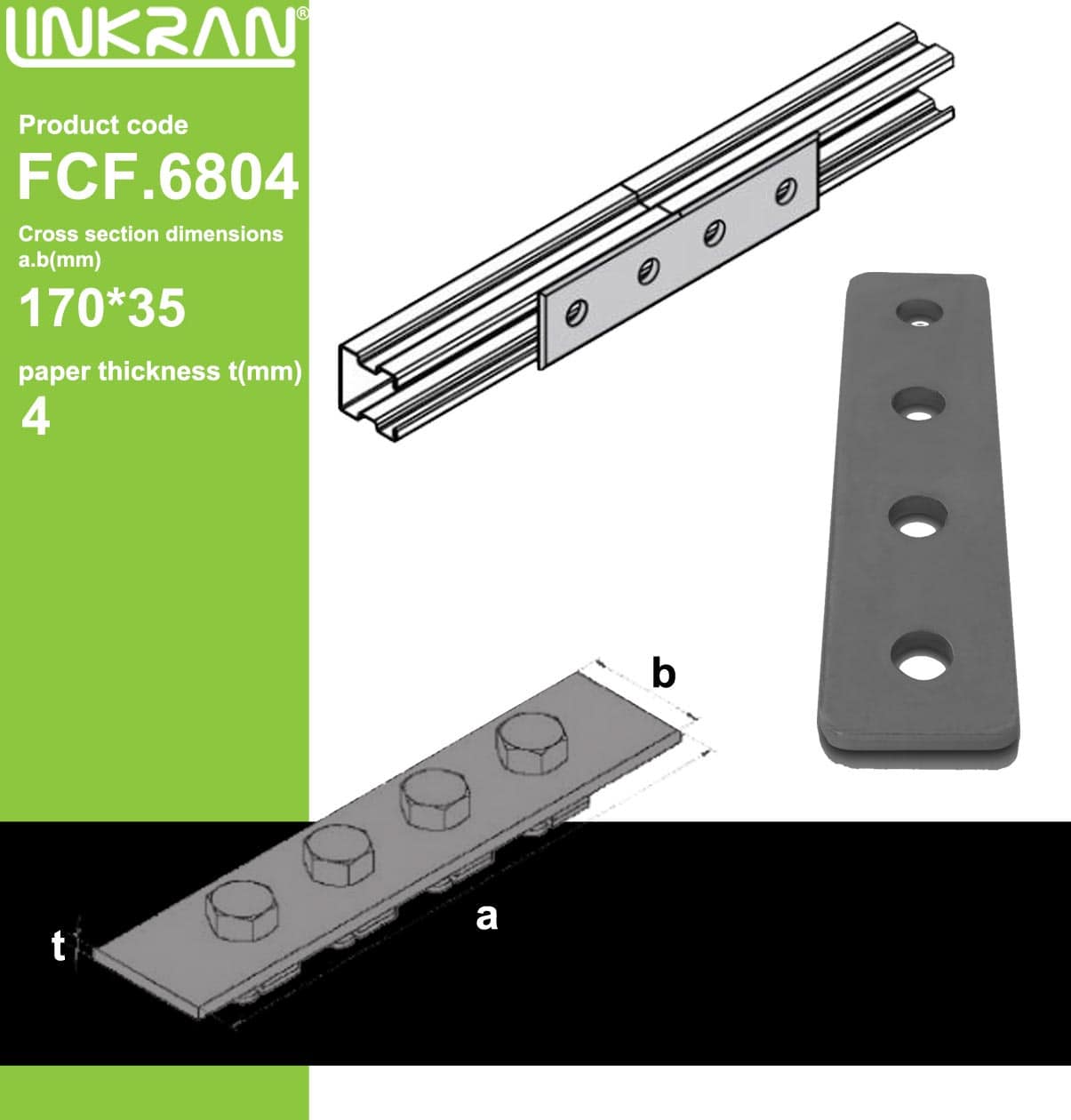 Four-hole belt - FCF.6804 - Linkran Industrial Group